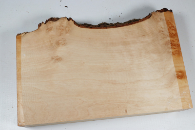 Abschnitt Erle Maser 325x220x60mm - Erle0044