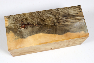 Block Maple Burl stabilized 130x60x58mm - Stabi3853