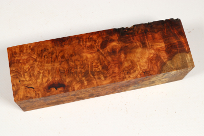 Block Amboyna Burl stabilized 158x50x40mm - Stabi3854