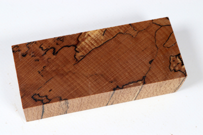 Block Beech spalted stabilized 106x44x29mm - Stabi3843
