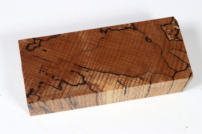 Block Beech spalted stabilized 106x44x29mm - Stabi3843
