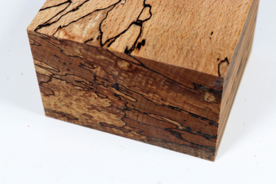 Block Beech spalted stabilized 106x44x29mm - Stabi3843