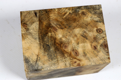 Block Buckeye Burl stabilized 68x59x59mm - Stabi3856