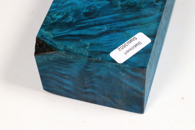 Block Box Elder Maple Burl blue stabilized 130x70x48mm - Stabi3852