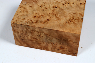 Square Linden Tree Burl stabilized 96x84x51mm - Stabi3848