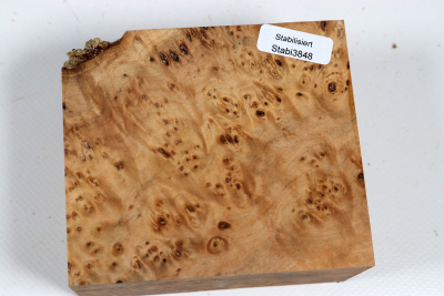 Square Linden Tree Burl stabilized 96x84x51mm - Stabi3848
