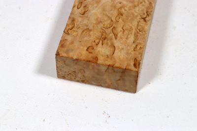 Brettabschnitt karelische Maserbirke  305x65x29mm - KarMB2790