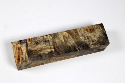 Square Buckeye Burl stabilized 155x40x40mm - Stabi3822