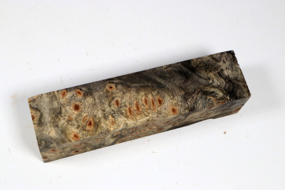 Square Buckeye Burl stabilized 155x40x40mm - Stabi3822