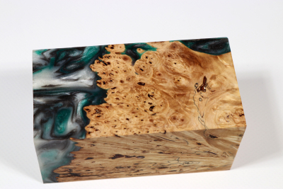 Blank HybridWood Horse Chestnut Burl stabilized - HybrW3856