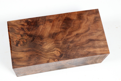 Square Walnut Burl stabilized 125x65x50mm - Stabi3849