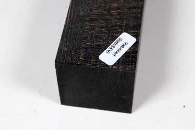 Square Curly Maple black stabilized 145x46x46mm - Stabi3835
