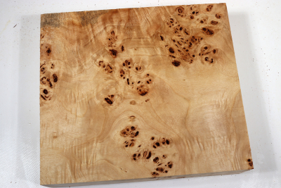 Block Poplar Burl 265x235x65mm  - PapM0317