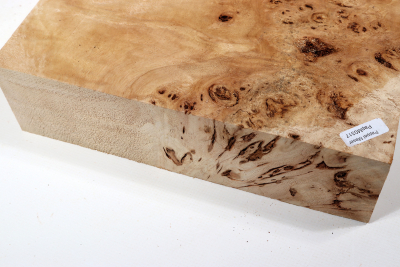Block Poplar Burl 265x235x65mm  - PapM0317