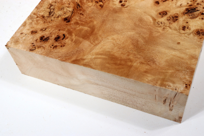 Block Poplar Burl 265x235x65mm  - PapM0317