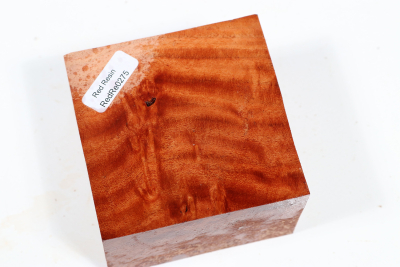Block Red Resin Burl 74x74x48mm - RedRe0275