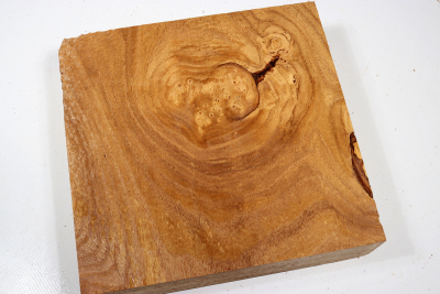 Block Japanese Pagoda Tree Burl 200x200x50mm - Schnu0277