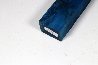 Knife Blank Maple Burl blue stabilized - Stabi3494