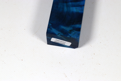 Knife Blank Maple Burl blue stabilized - Stabi3495