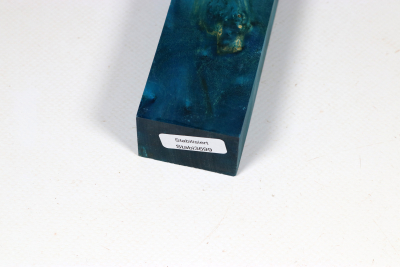 Knife Blank Maple Burl blue stabilized - Stabi3699