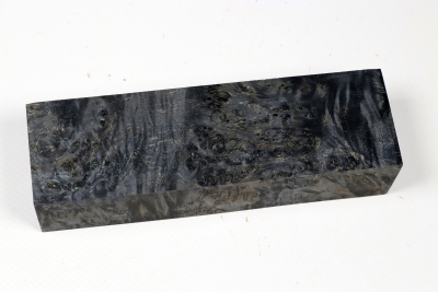 Knife Blank Maple Burl black stabilized - Stabi3534