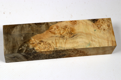 Knife Blank Maple Burl spalted stabilized - Stabi3529