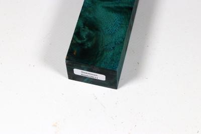 Knife Blank Amboyna Burl blue vstabilized - Stabi3611