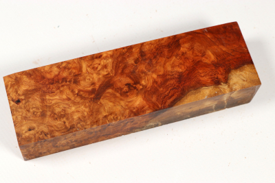 Knife Blank Amboyna Burl stabilized - Stabi3607