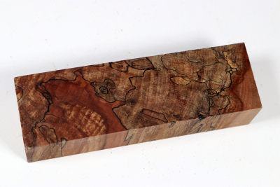 Knife Blank Apple Tree spalted X-Cut stabilized - Stabi3606