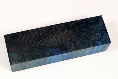 Knife Blank Beech spalted blue stabilized XCut - Stabi3793