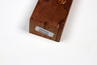 Knife Blank Beech spalted stabilized XCut - Stabi3469