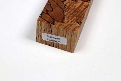 Knife Blank Beech spalted stabilized XCut - Stabi3476
