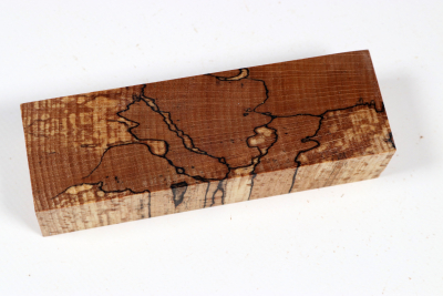 Knife Blank Beech spalted stabilized XCut - Stabi3767