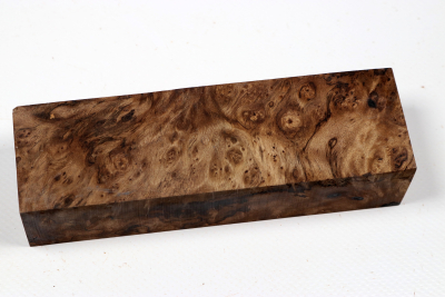 Messergriffblock Ebenholz Maser stabilisiert - Stab3861