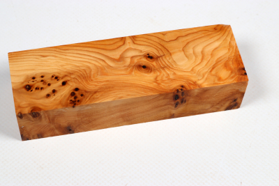 Knife Block Yew Burl - Eib1644