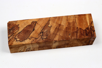 Knife Blank Hornbeam X-Cut spalted stabilized - Stabi3474