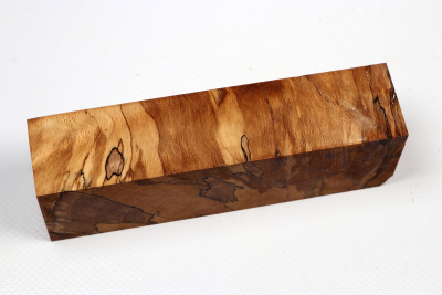 Knife Blank Hornbeam X-Cut spalted stabilized - Stabi3474