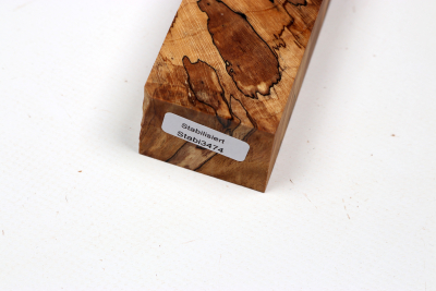 Knife Blank Hornbeam X-Cut spalted stabilized - Stabi3474