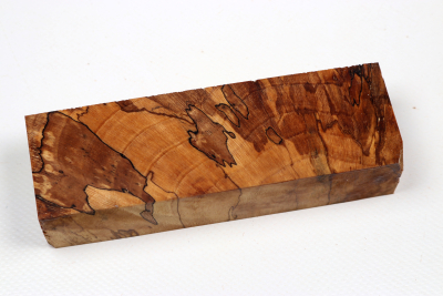 Knife Blank Hornbeam X-Cut spalted stabilized - Stabi3474