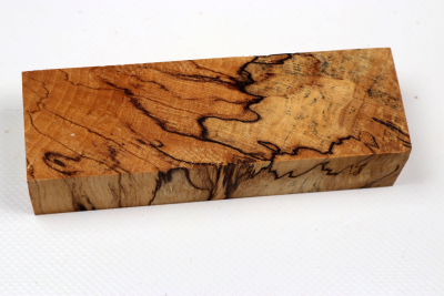 Knife Blank Hornbeam X-Cut spalted stabilized - Stabi3481