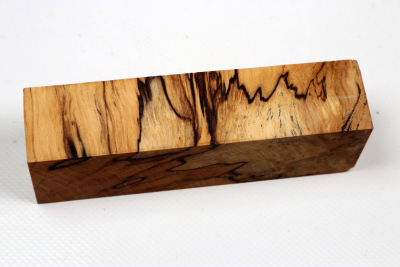 Knife Blank Hornbeam X-Cut spalted stabilized - Stabi3481