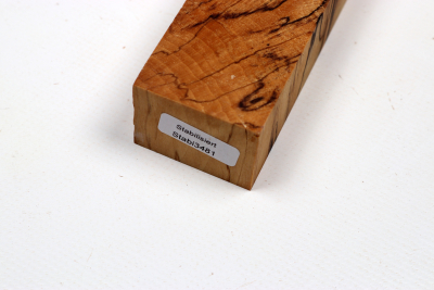 Knife Blank Hornbeam X-Cut spalted stabilized - Stabi3481
