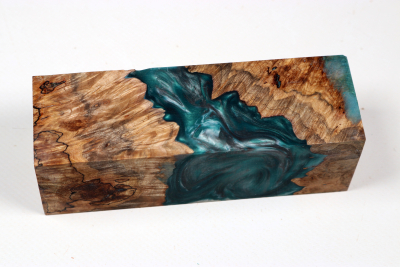Knife Blank HybridWood Maple Burl stabilized - HybrWo4157