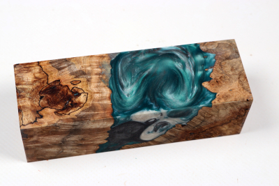 Knife Blank HybridWood Maple Burl stabilized - HybrWo4157