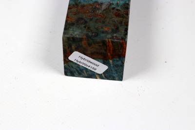 Messergriffblock HybridWood Amboina Maser blau stabilisiert - HybrWo4159