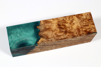 Messergriffblock HybridWood Amboina Maser stabilisiert - HybrWo3864