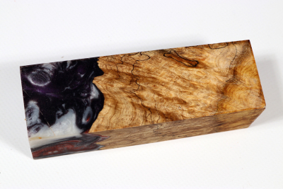 Messergriffblock HybridWood Amboina Maser stabilisiert - HybrWo3874