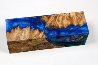 Messergriffblock HybridWood Amboina Maser stabilisiert - HybrWo4111