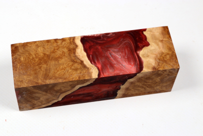 Knife Blank HybridWood Brown Mallee - HybrWo4154