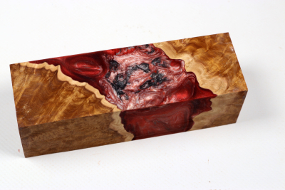 Knife Blank HybridWood Brown Mallee - HybrWo4154